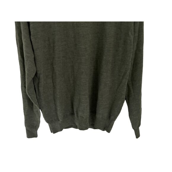 Metropolitan View Sweater Green Knit Italian Wool High Neck Pullover Size Large - Picture 4 of 9